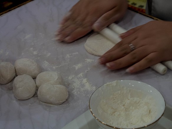 Rolling out the dough