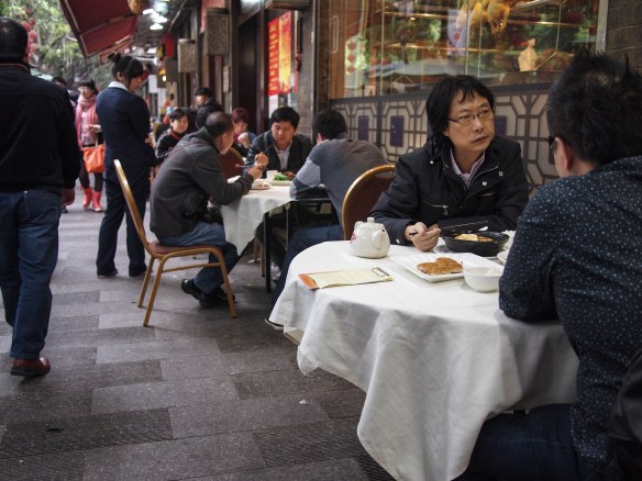 Even white tablecloths at some places.