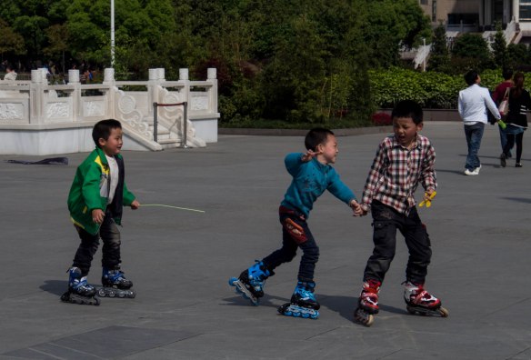 Rollerblading in Guiyang