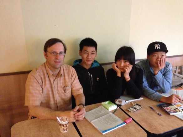 School kids I met at a McDonald's in Chaozhou. They said they liked to study there.