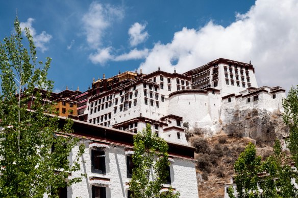 Side view of the palace